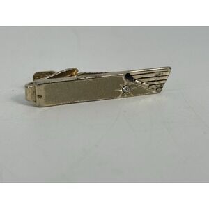 Vintage Pioneer Gold Tone Tie Clip Bar Sunburst